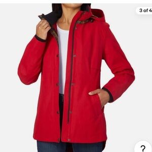 New Pendleton crimson red coat rain jacket new w tags xs zip up hoodie
